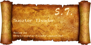 Suszter Tivadar névjegykártya